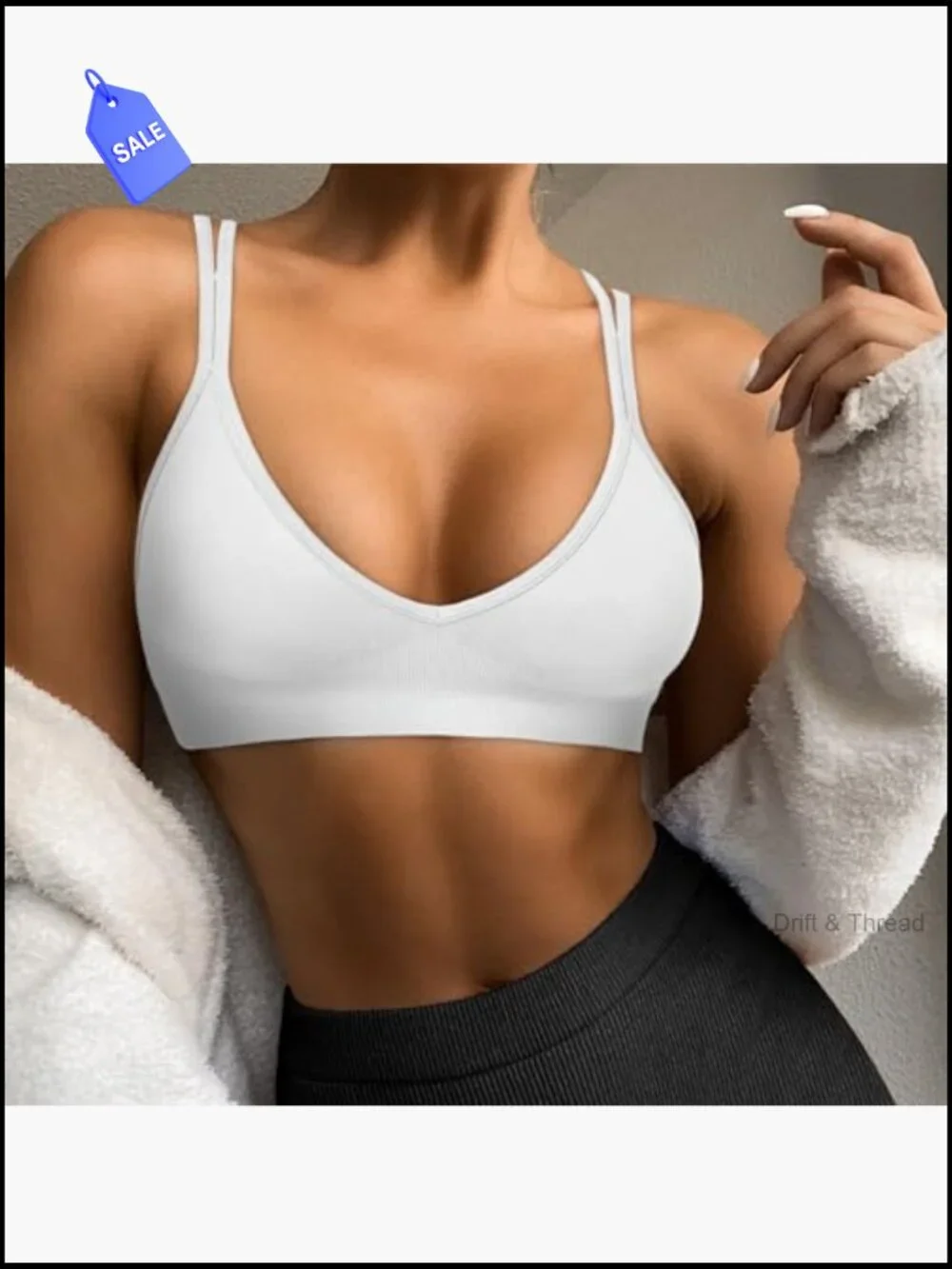 V-Neck Strappy Criss Cross Yoga Bra Padded Medium Support Sport Bras 3 Pack
